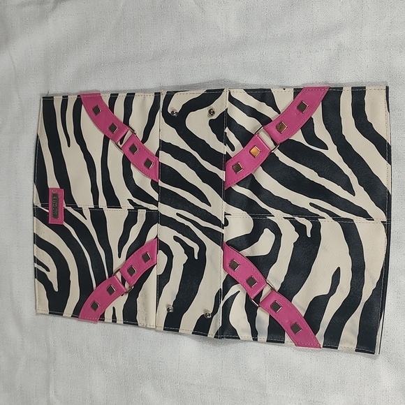 Miche ZOE Classic Shell Zebra Print with Pink Changeable Versatile Purse Bag - Picture 1 of 5
